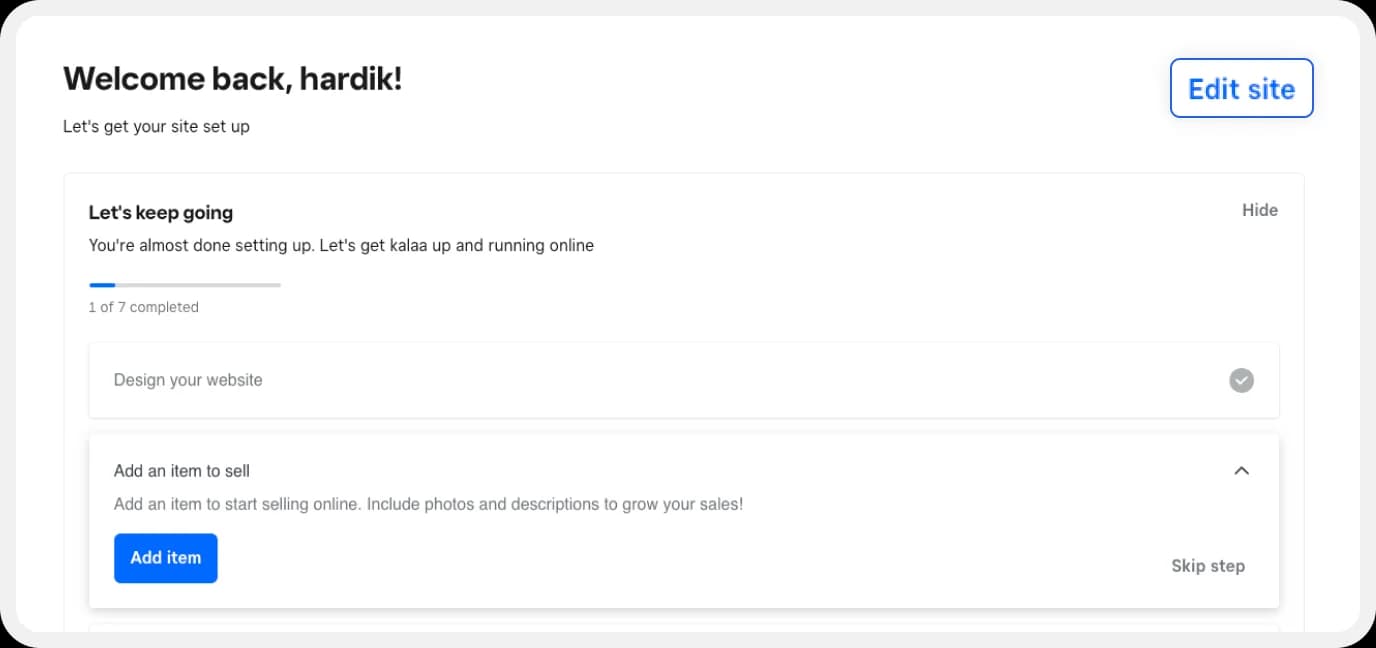 Selecting the section to display Google reviews on Weebly