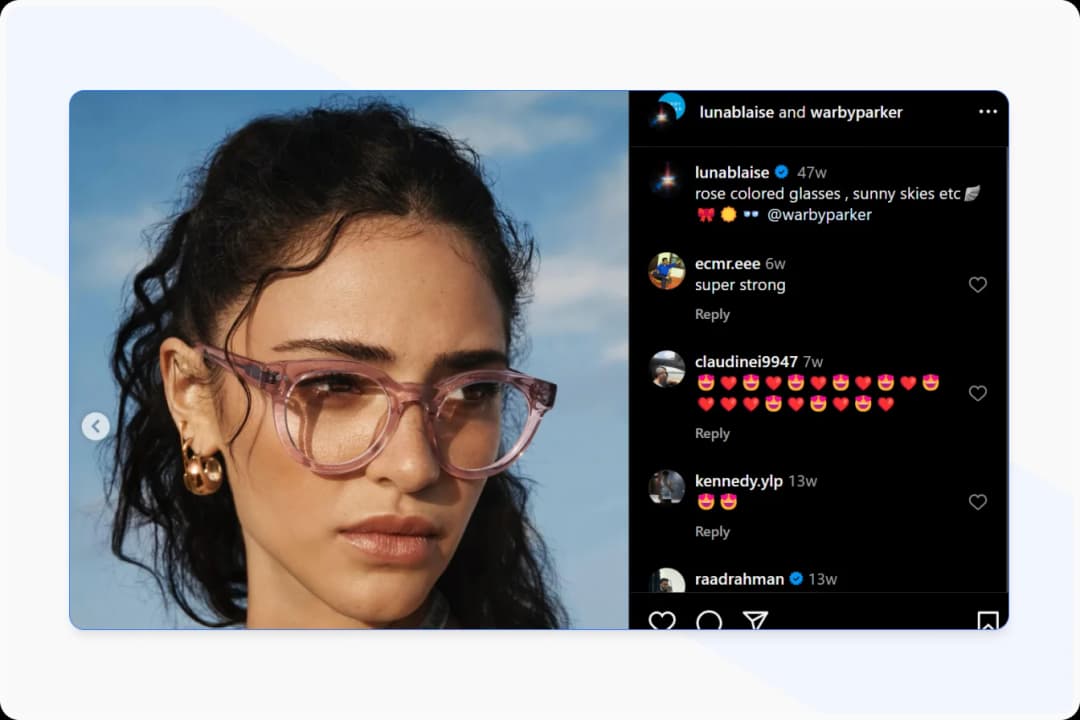 Warby Parker Showcasing Glasses Through Customer Photos