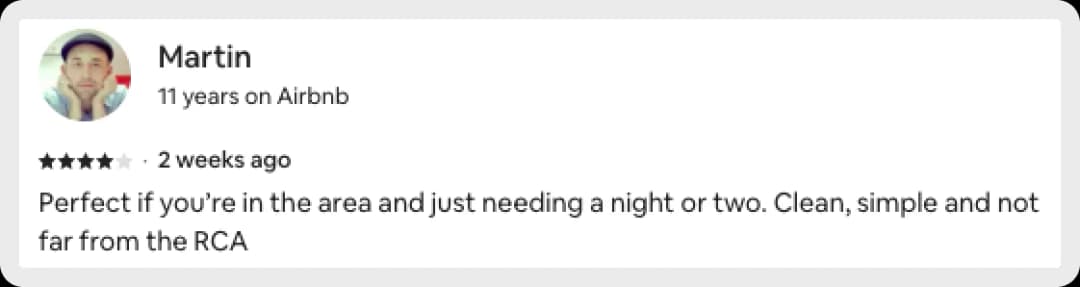 Martin's Airbnb review on clean and simple accommodation for short stays