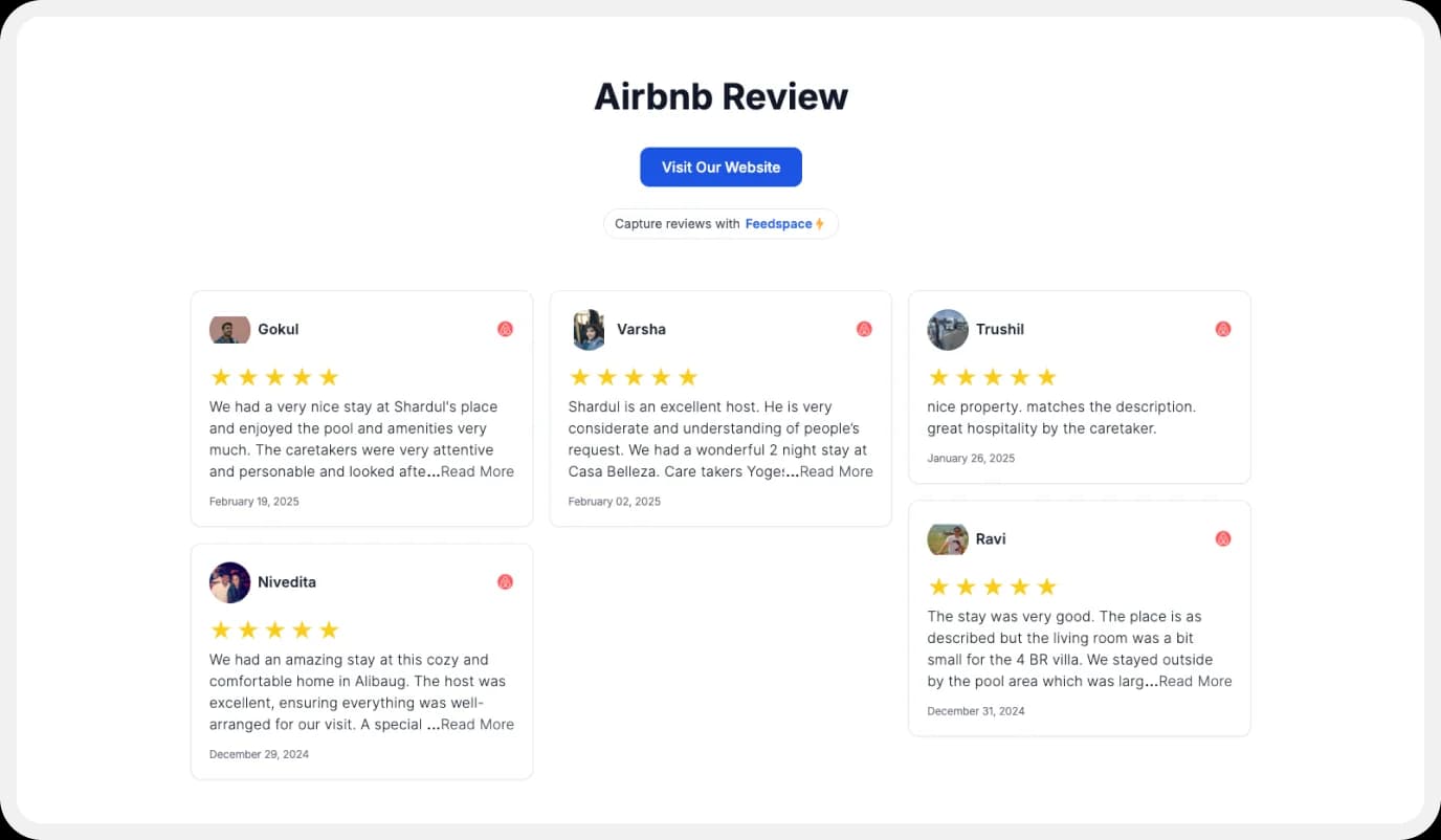 Create Wall of Love with Airbnb Reviews
