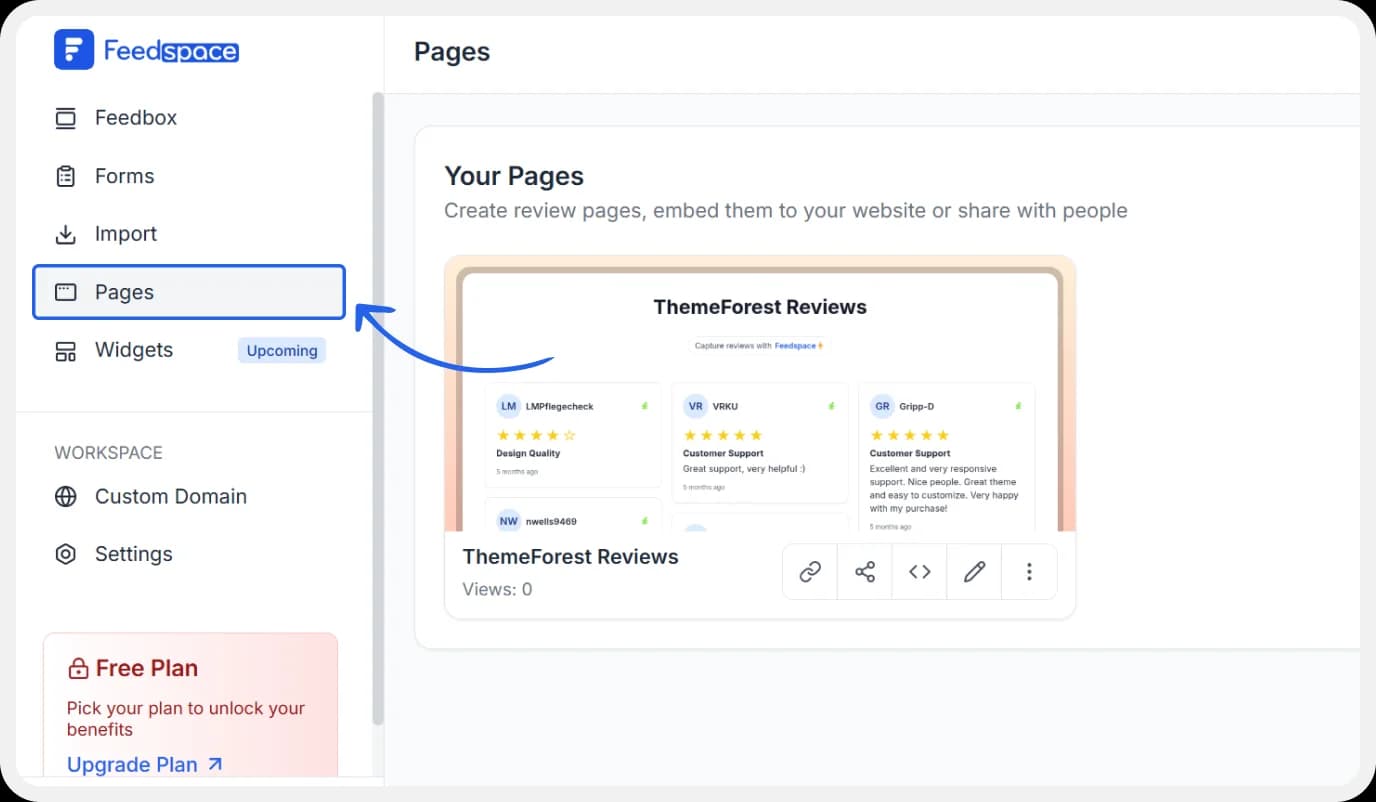 Select the Page option