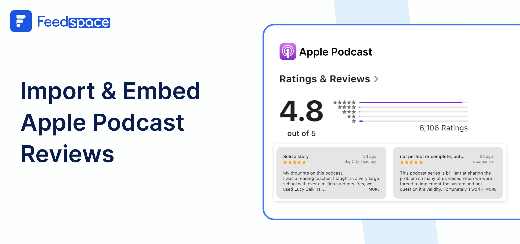 How to Import and Add Apple Podcast reviews to your website