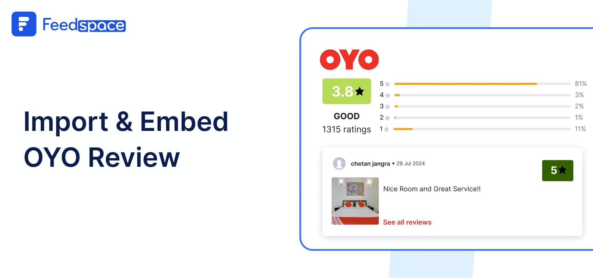 How to Add OYO reviews to your website