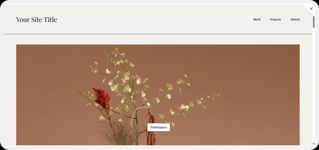 Example Squarespace page with embedded form preview