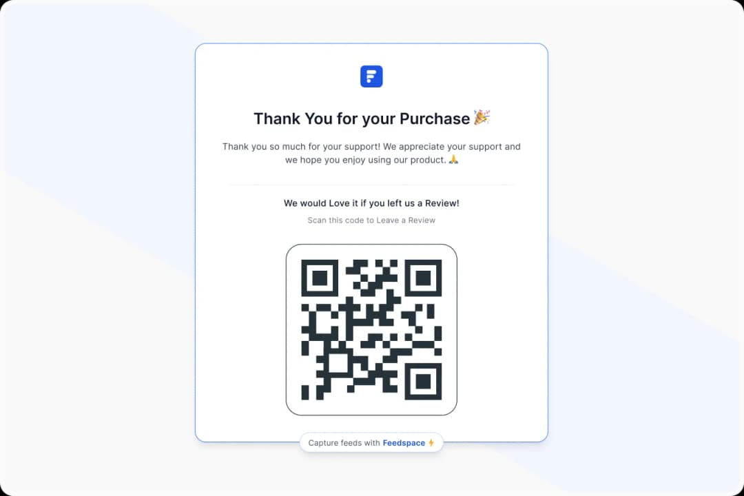 A company requesting a review from a customer after a successful purchase