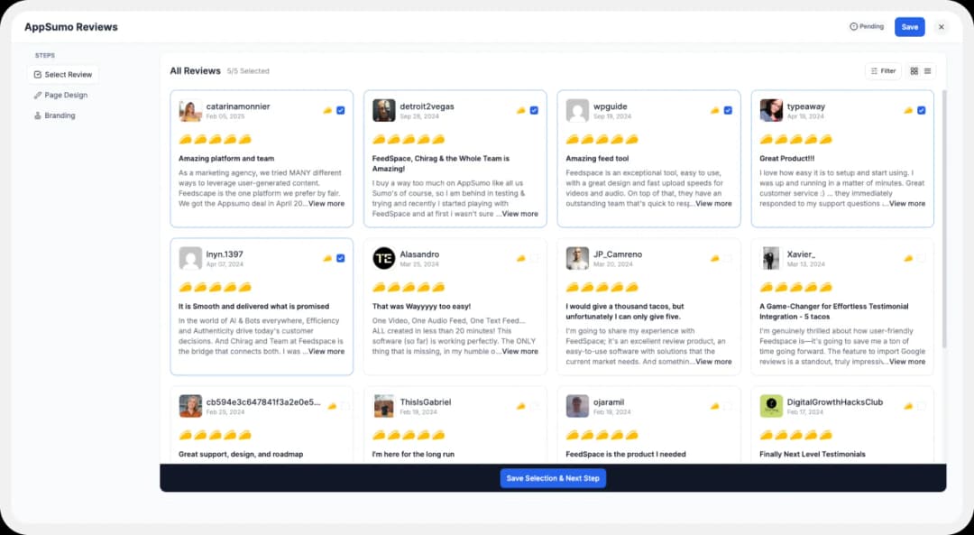 Adding AppSumo reviews to website using Wall of Love