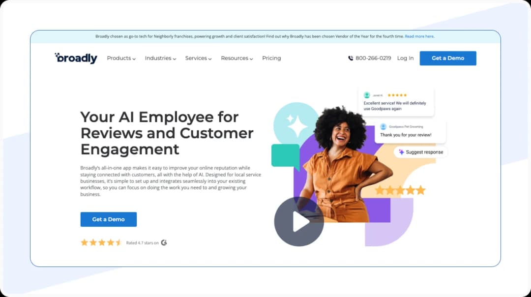 Broadly review management platform