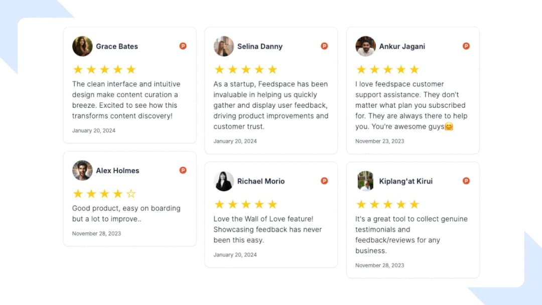Feedspace users testimonials