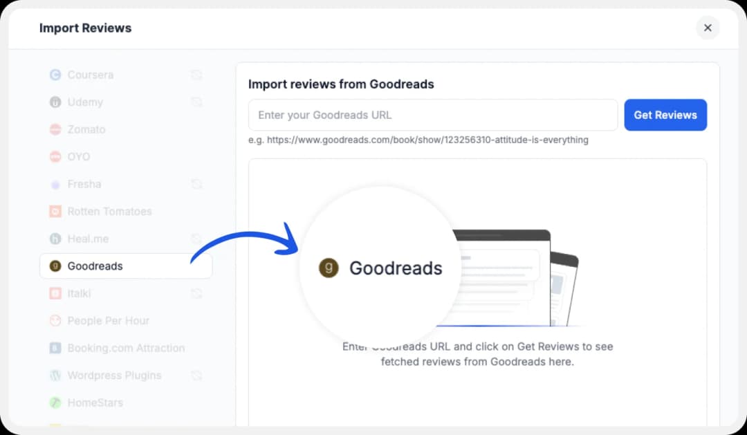 Supported platforms for importing reviews to Feedspace