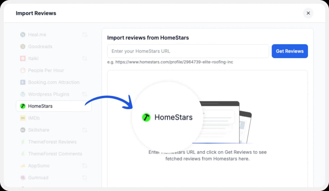 platforms eligible to import reviews into Feedspace.
