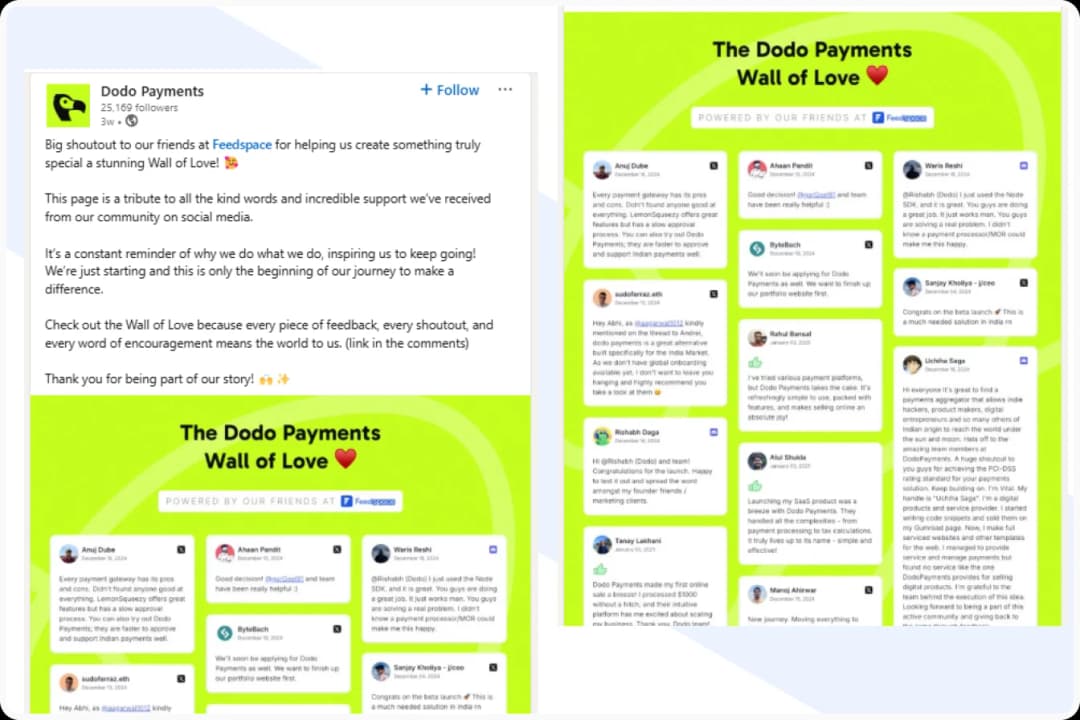 example of Social Media Shoutouts