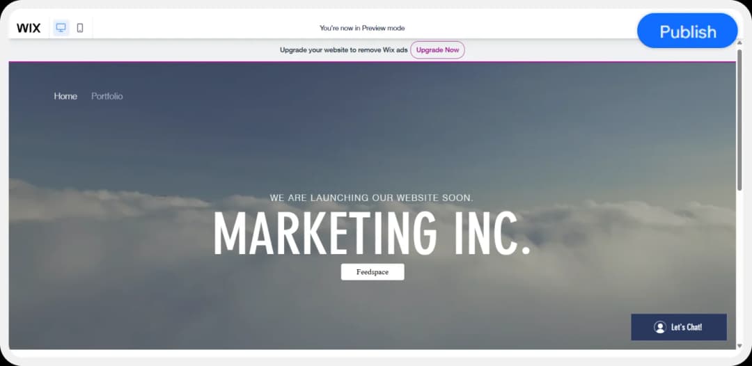 Final step to check and publish the Wix website with the review form button