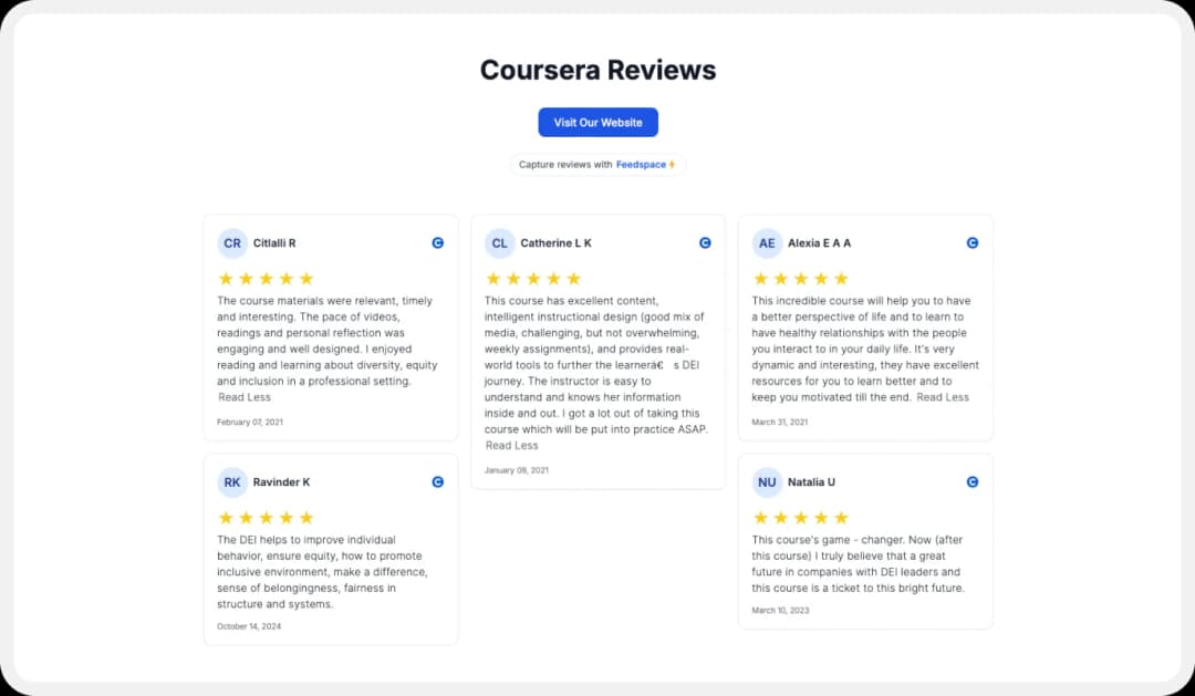 Building Wall of Love with Coursera Reviews
