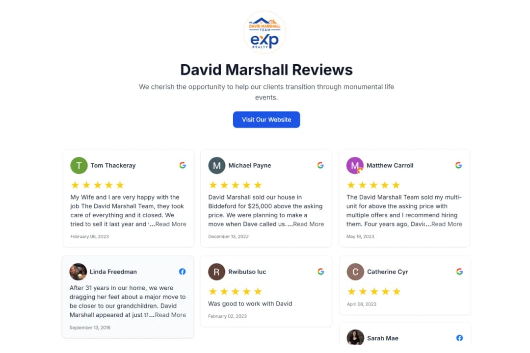 Customer testimonials wall of love