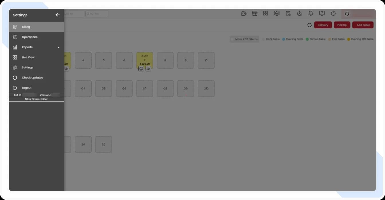Click on the Operations tab to access settings