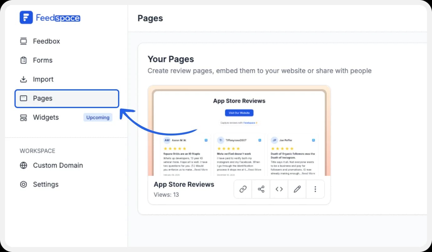 wall of love dashboard