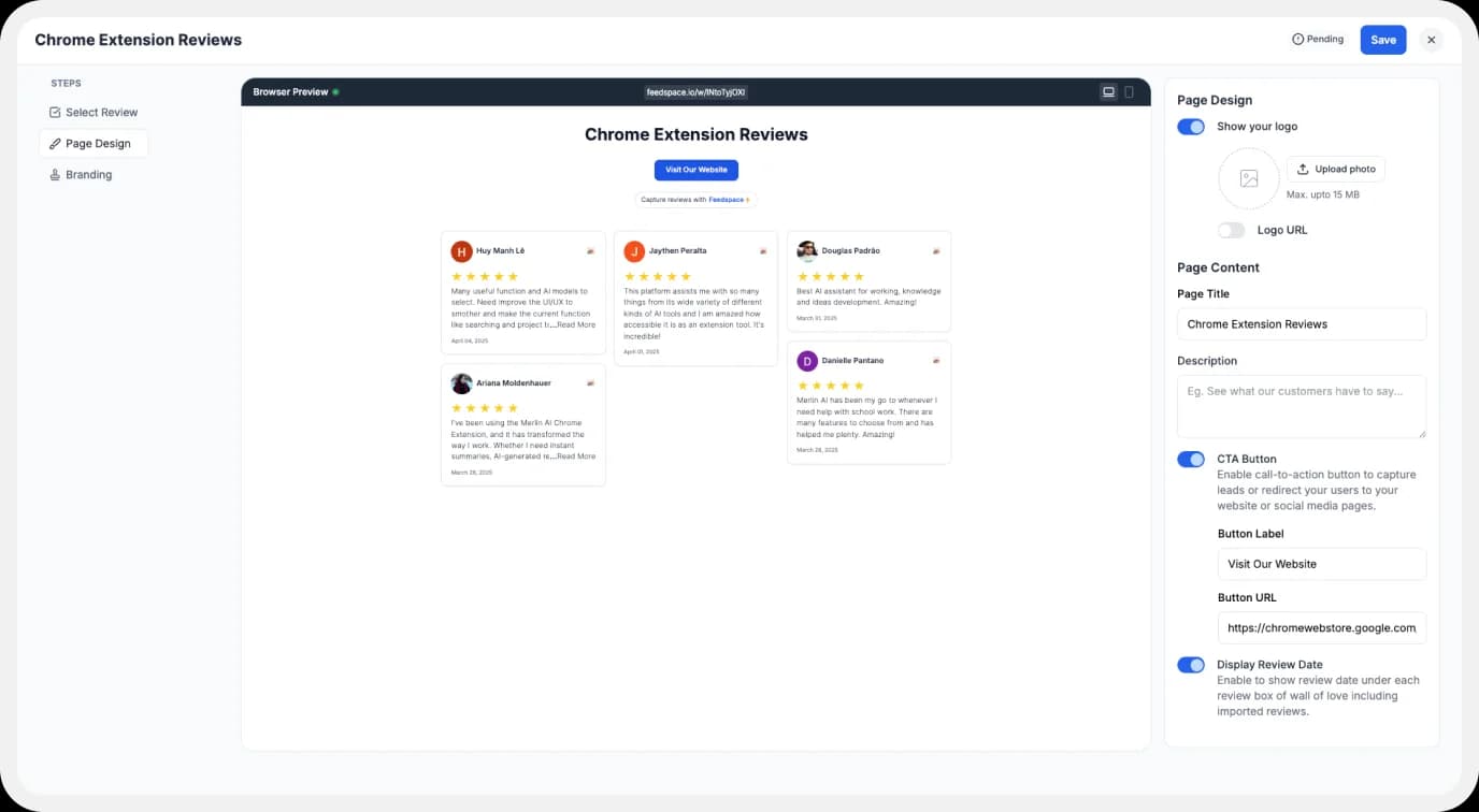 Customise Your Wall of Love