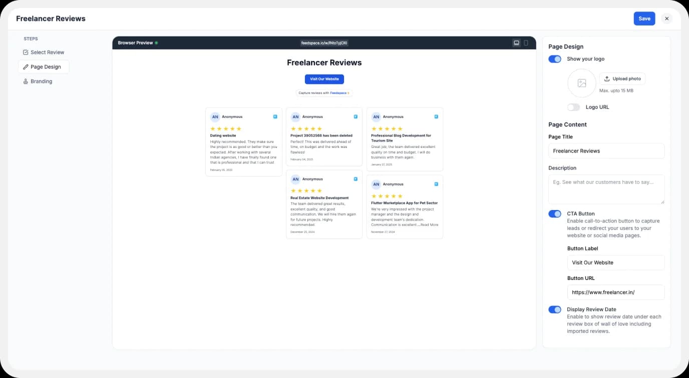 Customise Your Wall of Love