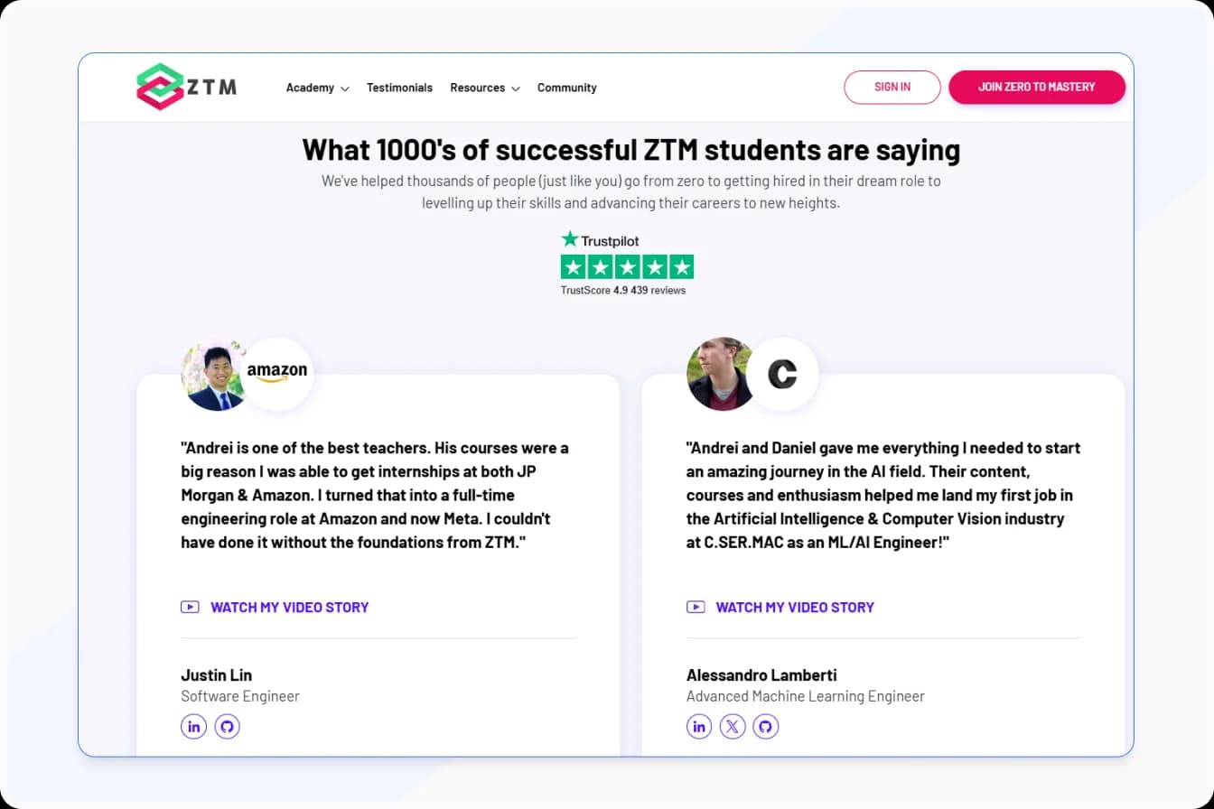 Leveraging student user-generated content and reviews to build trust and increase course enrollments