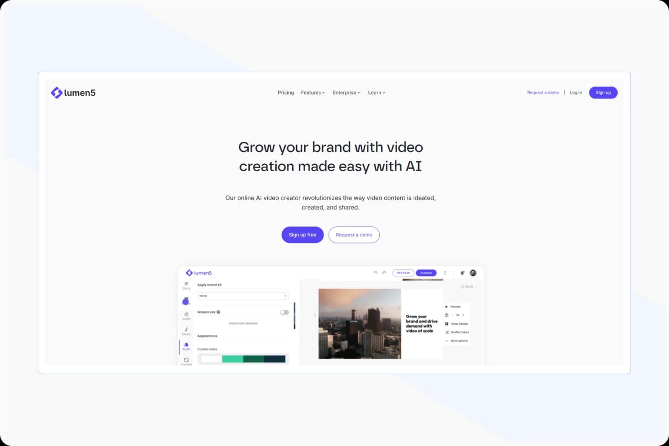 Lumen5 AI-powered video creation tool turning text into engaging videos