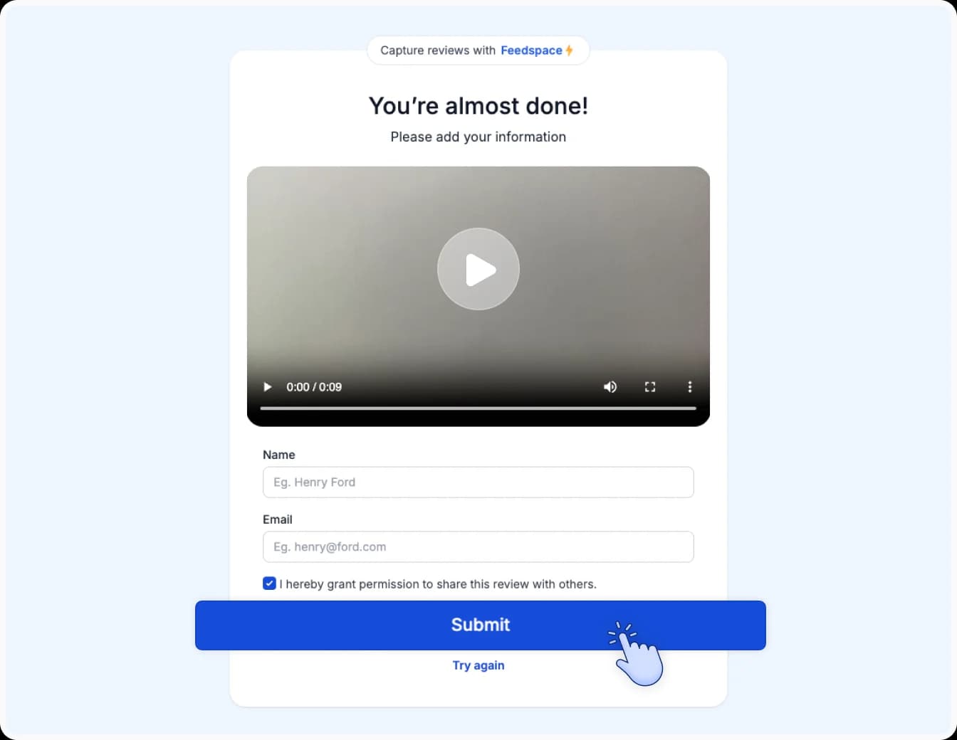 Simplify the Submission Process