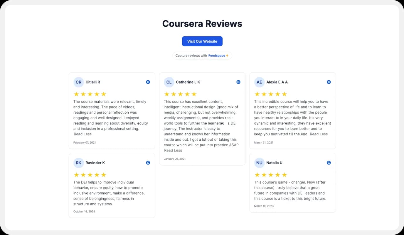 Building Wall of Love with Coursera Reviews