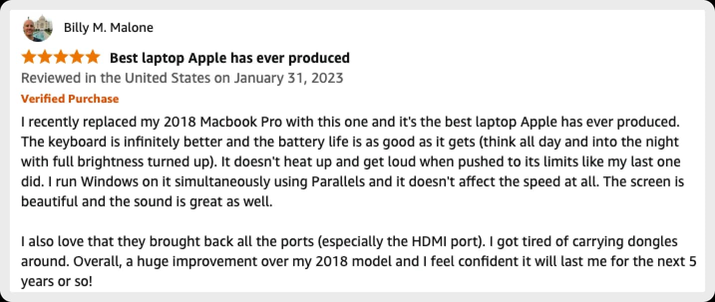 Billy M. Malone's review of the 2018 MacBook Pro.