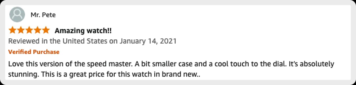 Mr. Pete's review of a speed master watch