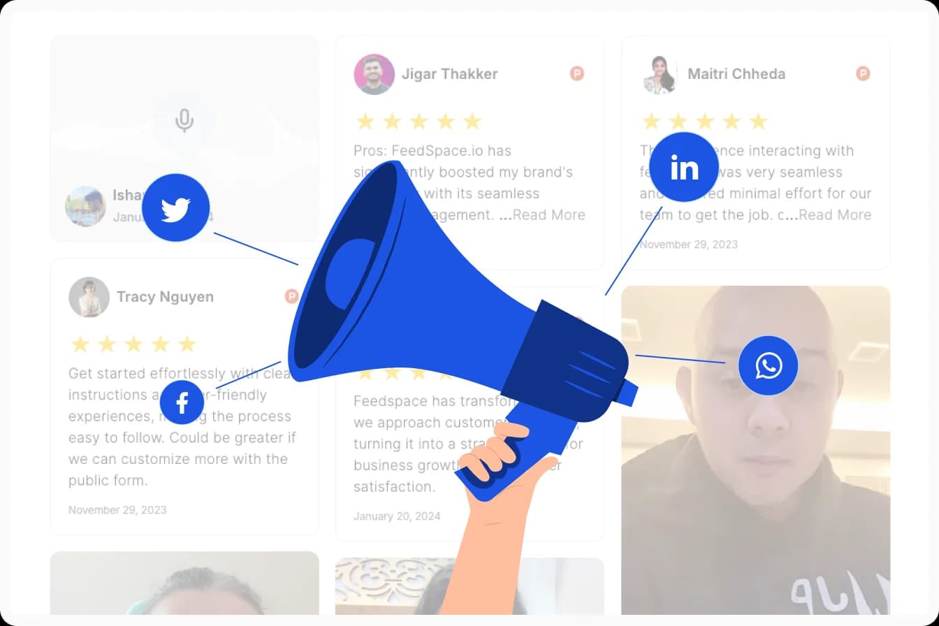 Promote Your Testimonials and reviews with Feedspace