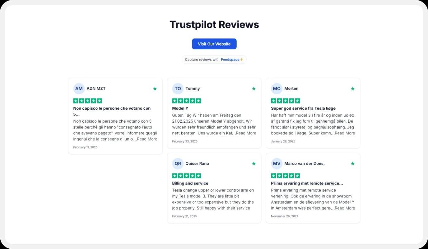 Building Wall of Love with Trustpilot Reviews