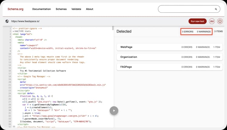 Schema Markup Validator ensures the correct implementation of structured data for search engine recognition