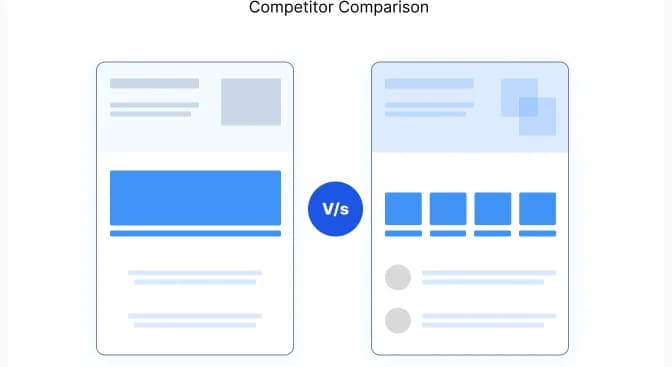 Competitor Comparison section in customer feedback questionnaire